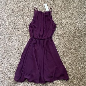 Francesca’s purple dress